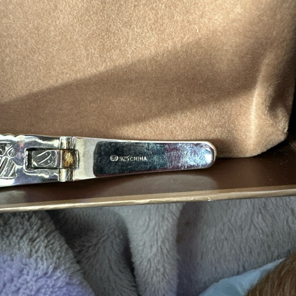 QVC Affinity Diamonds Sterling Silver .50ctw Ribbed Cuff Bangle - Picture 8 of 10